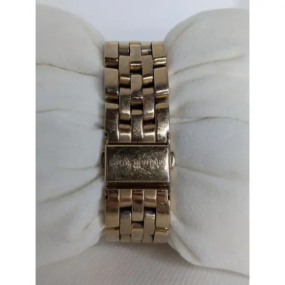 Michael Kors Woman’s MK5347 Gold Watch Round Brilliant Crystal Rhinestone Bezel